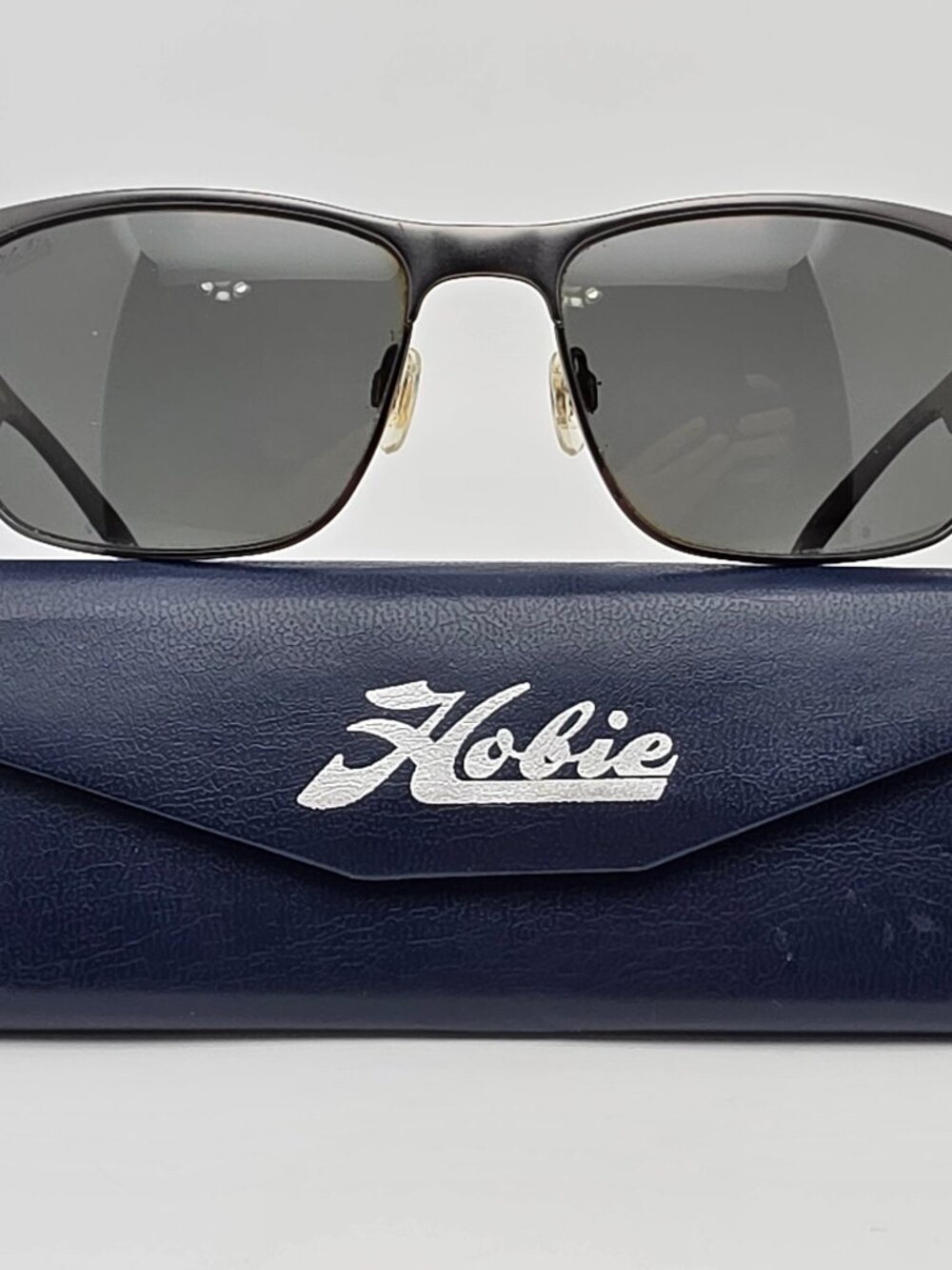 Hobie La Jolla Satin Gunmetal Black Frame Polarized Grey Lens Sunglasses w/ Case